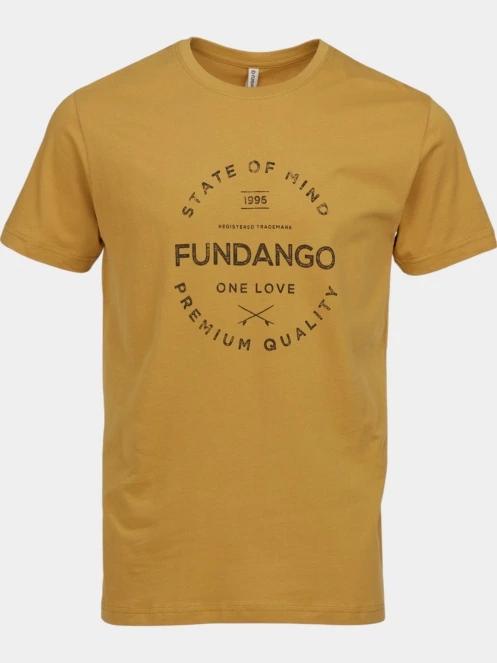 tricou cu maneci scurte pt. barbati Fundango Basic-T Logo 04 oliv 8