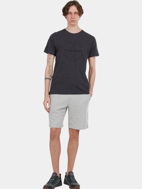 tricou cu maneci scurte pt. barbati Fundango Basic-T Logo 04 gri 4