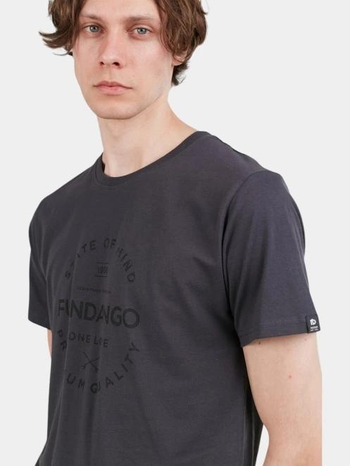 tricou cu maneci scurte pt. barbati Fundango Basic-T Logo 04 gri 5