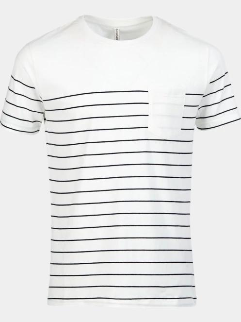tricou cu maneci scurte pt. barbati Fundango Jaggy Pocket T-shirt alb 7