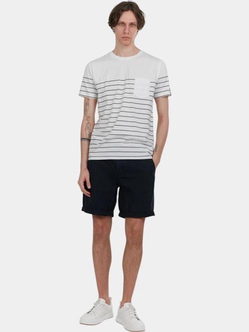 tricou cu maneci scurte pt. barbati Fundango Jaggy Pocket T-shirt alb 4