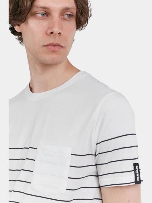 tricou cu maneci scurte pt. barbati Fundango Jaggy Pocket T-shirt alb 6