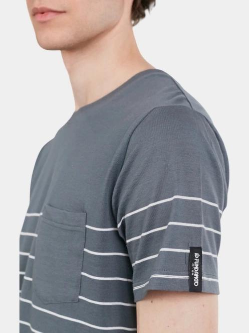 tricou cu maneci scurte pt. barbati Fundango Jaggy Pocket T-shirt gri 7