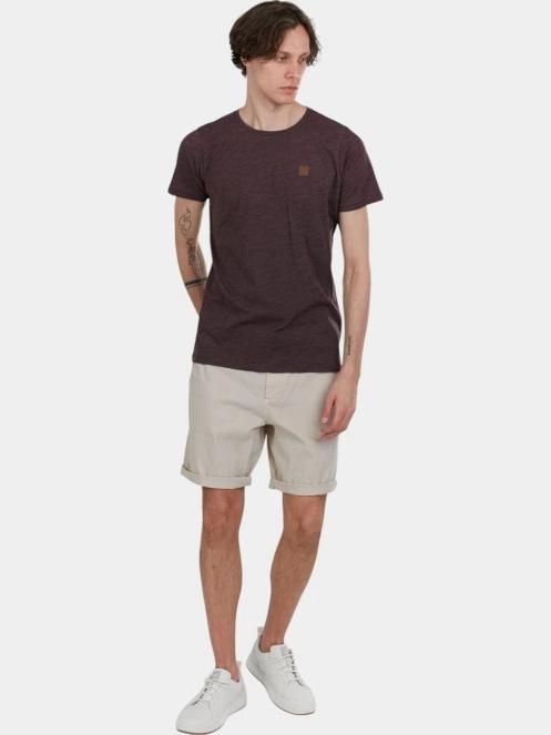 tricou cu maneci scurte pt. barbati Fundango Jaggy Structured T-shirt rosu 4