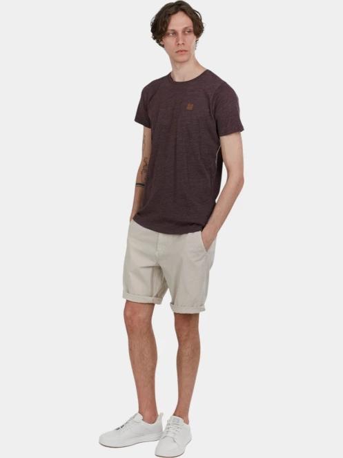 tricou cu maneci scurte pt. barbati Fundango Jaggy Structured T-shirt rosu 5