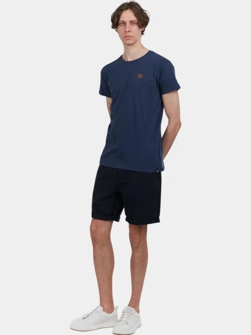 tricou cu maneci scurte pt. barbati Fundango Jaggy Structured T-shirt albastru inchis 4