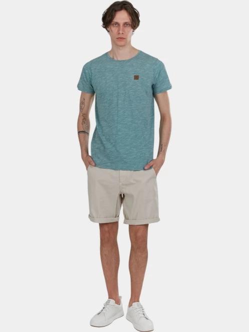 tricou cu maneci scurte pt. barbati Fundango Jaggy Structured T-shirt albastru deschis 4