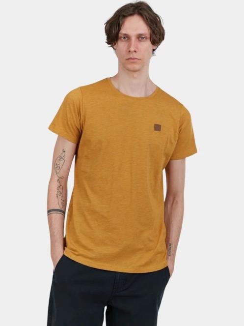 tricou cu maneci scurte pt. barbati Fundango Jaggy Structured T-shirt galben 2