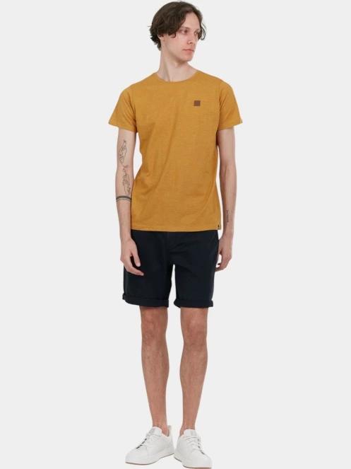 tricou cu maneci scurte pt. barbati Fundango Jaggy Structured T-shirt galben 4
