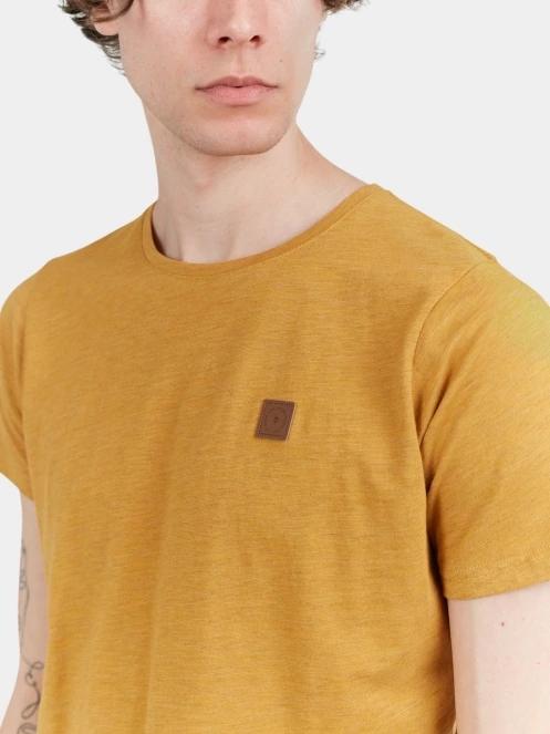 tricou cu maneci scurte pt. barbati Fundango Jaggy Structured T-shirt galben 5