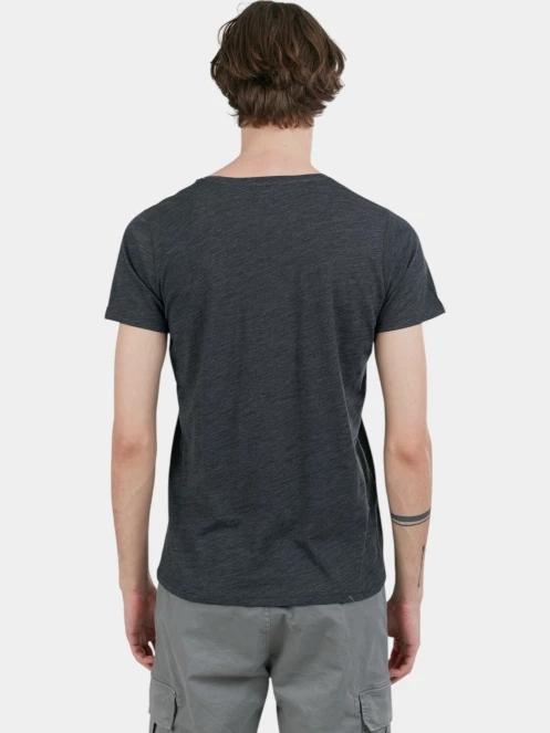 tricou cu maneci scurte pt. barbati Fundango Jaggy Structured T-shirt negru 3