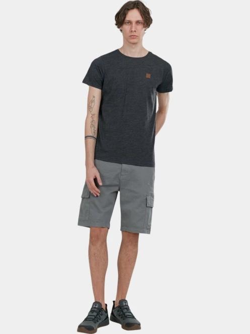tricou cu maneci scurte pt. barbati Fundango Jaggy Structured T-shirt negru 4