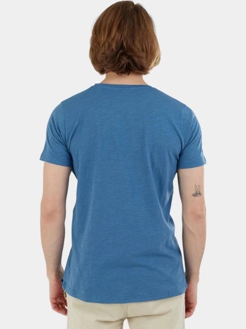 tricou cu maneci scurte pt. barbati Fundango Jaggy Structured T-shirt albastru 3