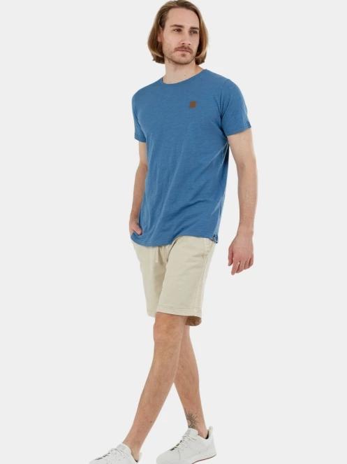 tricou cu maneci scurte pt. barbati Fundango Jaggy Structured T-shirt albastru 4