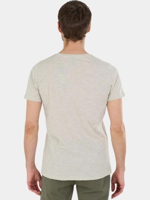 tricou cu maneci scurte pt. barbati Fundango Jaggy Structured T-shirt nisip 3