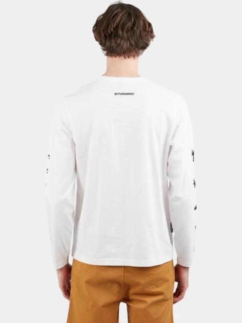 tricou cu maneci lungi pt. barbati Fundango Essential Graphic Long-T alb 3