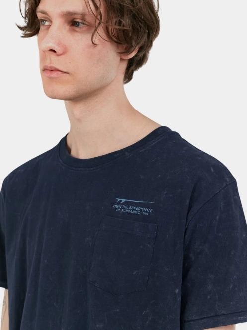 tricou cu maneci scurte pt. barbati Fundango Dane Surf Pocket-T albastru inchis 7