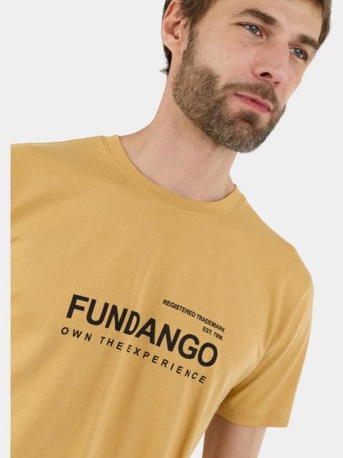 tricou cu maneci scurte pt. barbati Fundango Vital Graphic-T galben 5