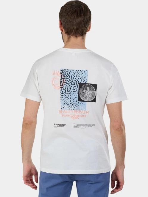 tricou cu maneci scurte pt. barbati Fundango Breaker Graphic-T alb 3