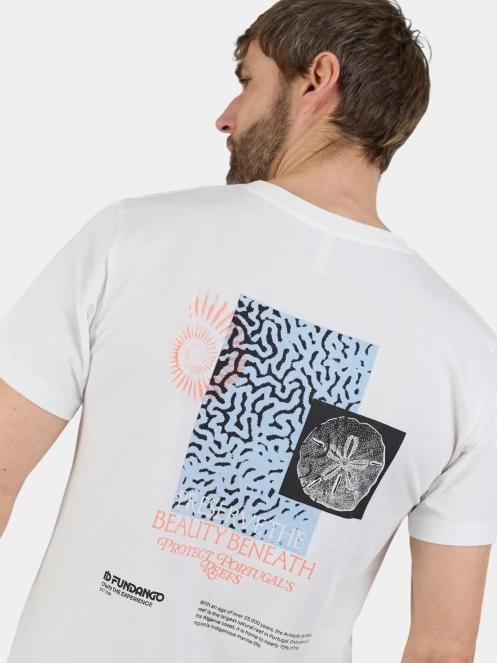 tricou cu maneci scurte pt. barbati Fundango Breaker Graphic-T alb 7