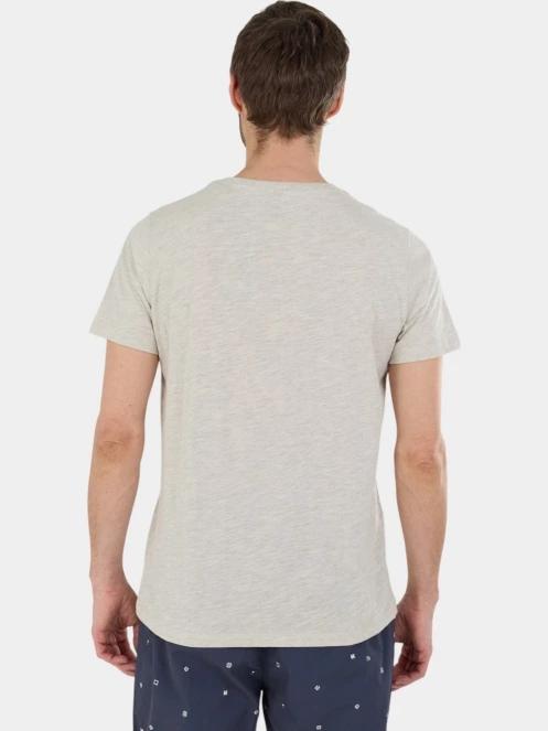 tricou cu maneci scurte pt. barbati Fundango Phase Henley T-shirt nisip 3