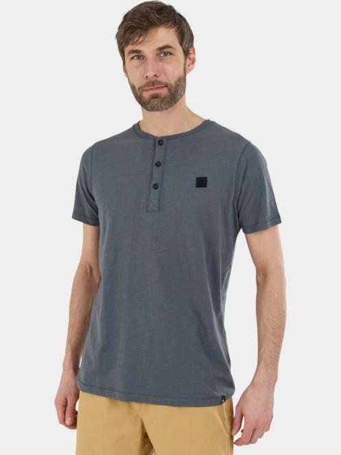 tricou cu maneci scurte pt. barbati Fundango Phase Henley T-shirt gri 5