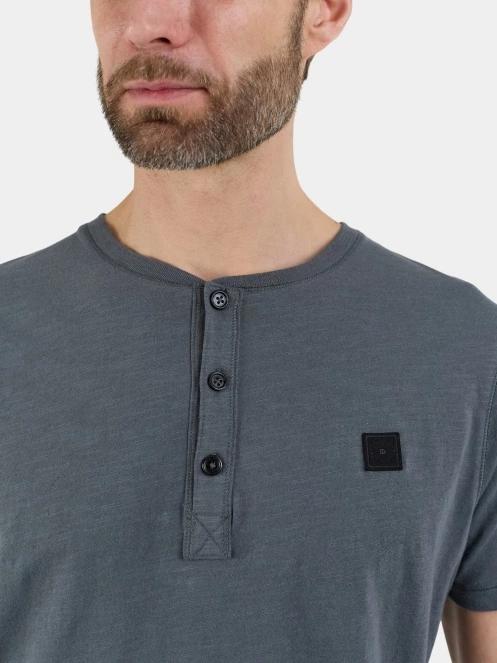 tricou cu maneci scurte pt. barbati Fundango Phase Henley T-shirt gri 6
