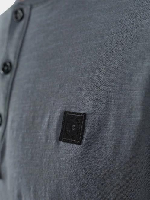 tricou cu maneci scurte pt. barbati Fundango Phase Henley T-shirt gri 7