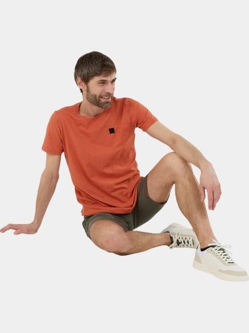 tricou cu maneci scurte pt. barbati Fundango Jaggy II Structured T-shirt portocaliu 4