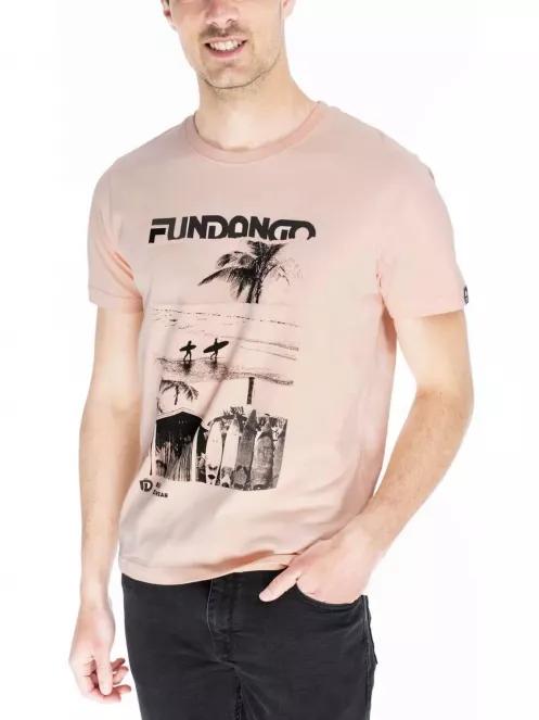 tricou cu maneci scurte pt. barbati Fundango Basic T Logo 6 roz 2