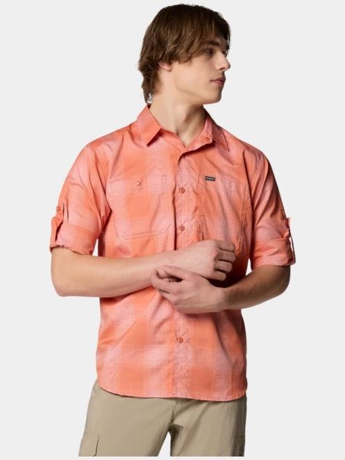 camasa de drumetie cu maneci lungi pt. barbati Columbia Silver Ridge Utility Lite Plaid Long Sleeve Shirt rosu 4