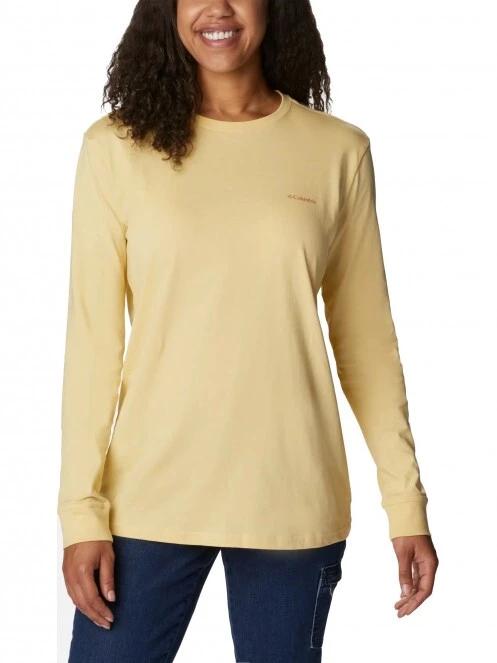 tricou cu maneci lungi pt. femei Columbia North Cascades Long Sleeve Tee galben 2