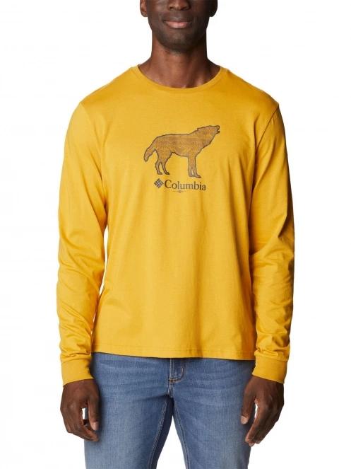 tricou cu maneci lungi pt. barbati Columbia CSC Seasonal Logo Long Sleeve Tee galben 2