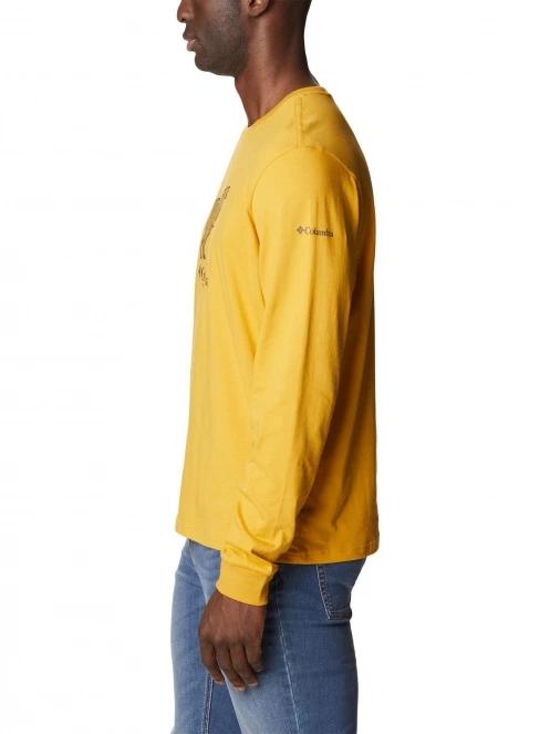 tricou cu maneci lungi pt. barbati Columbia CSC Seasonal Logo Long Sleeve Tee galben 3