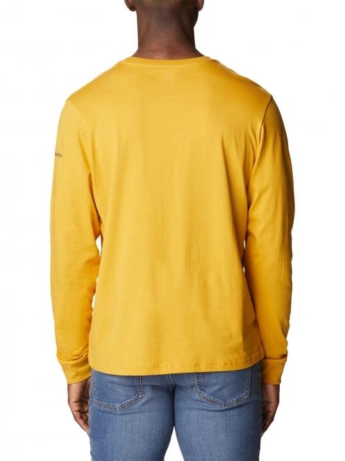 tricou cu maneci lungi pt. barbati Columbia CSC Seasonal Logo Long Sleeve Tee galben 4