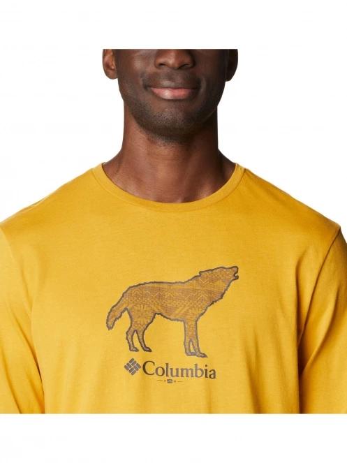 tricou cu maneci lungi pt. barbati Columbia CSC Seasonal Logo Long Sleeve Tee galben 6