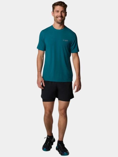 tricou pentru sport, cu maneci scurte pt. barbati Columbia M Endless Trail Running Tech Tee verde 5