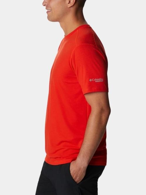 tricou pentru sport, cu maneci scurte pt. barbati Columbia M Endless Trail Running Tech Tee rosu 3