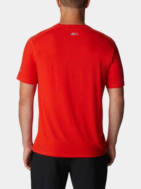 tricou pentru sport, cu maneci scurte pt. barbati Columbia M Endless Trail Running Tech Tee rosu 4