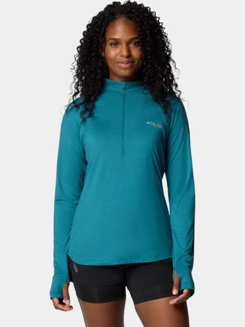 tricou cu maneci lungi, pentru sport pt. femei Columbia W Endless Trail 1/2 Zip Mesh Long Sleev verde 2