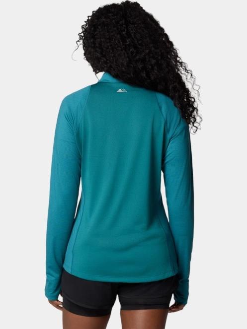tricou cu maneci lungi, pentru sport pt. femei Columbia W Endless Trail 1/2 Zip Mesh Long Sleev verde 4