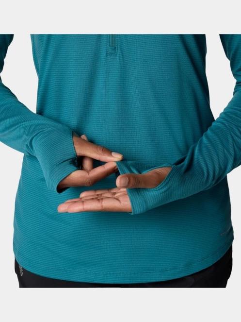 tricou cu maneci lungi, pentru sport pt. femei Columbia W Endless Trail 1/2 Zip Mesh Long Sleev verde 5