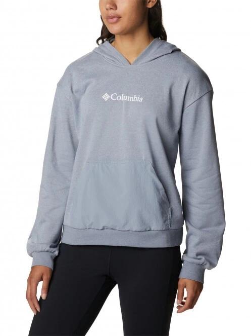pulover cu gluga pt. femei Columbia Columbia Logo III French Terry Hoodie gri 2