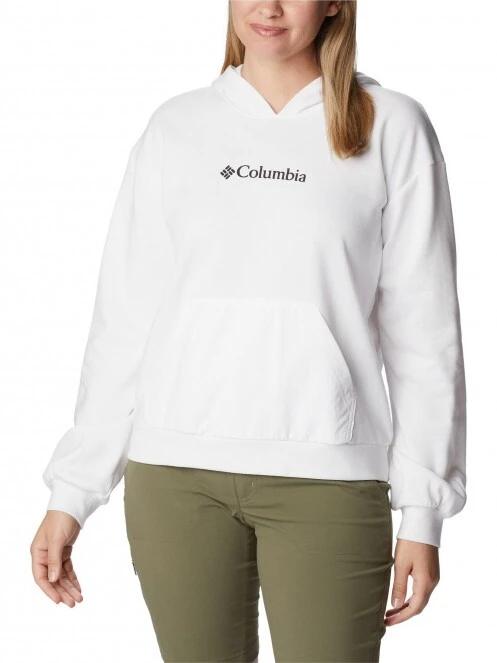 pulover cu gluga pt. femei Columbia Columbia Logo III French Terry Hoodie alb 2