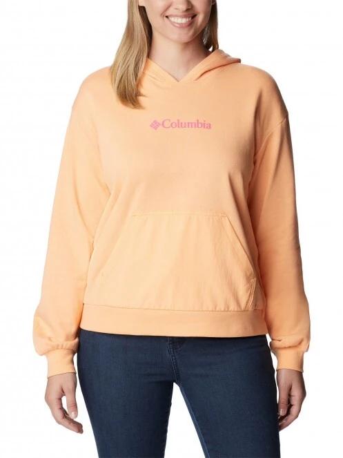pulover cu gluga pt. femei Columbia Columbia Logo III French Terry Hoodie portocaliu 2