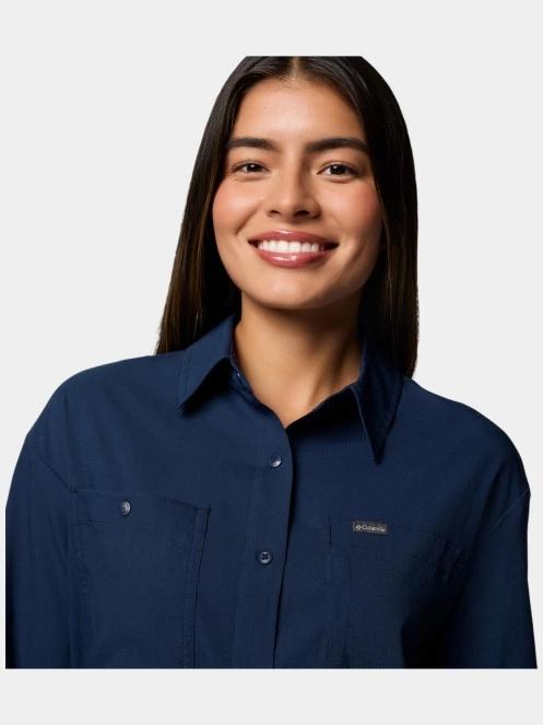 camasa de drumetie cu maneci lungi pt. femei Columbia Silver Ridge Utility LS Shirt albastru 5