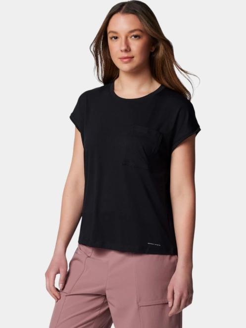tricou cu maneci scurte pt. femei Columbia Boundless Trek Short Sleeve Tee negru 3