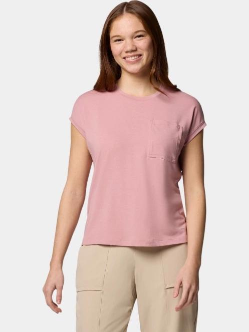 tricou cu maneci scurte pt. femei Columbia Boundless Trek Short Sleeve Tee roz 2