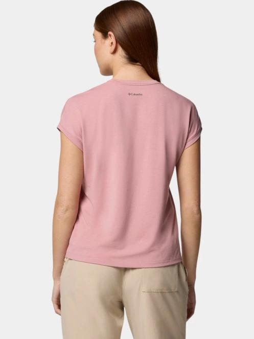 tricou cu maneci scurte pt. femei Columbia Boundless Trek Short Sleeve Tee roz 4