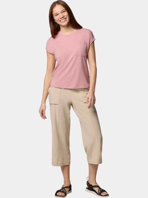 tricou cu maneci scurte pt. femei Columbia Boundless Trek Short Sleeve Tee roz 5